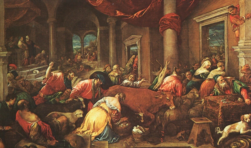 La purificazione del tempio - National Gallery, Londra, Jacopo da Ponte, detto Bassano